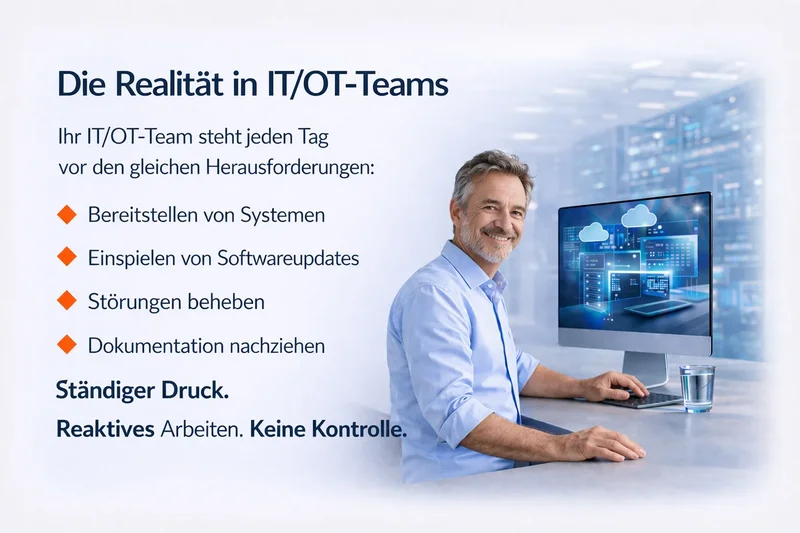 Proof-of-Value für die IT- und OT-Automatisierung zur Bewältigung von Infrastrukturkomplexität, Update-Risiken und betrieblichen Herausforderungen.